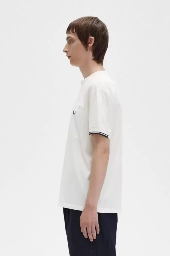 Herr-T-shirt med spetsad ärm Herr-T-shirt med spetsad ärm