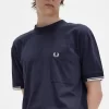 Herr-T-shirt med spetsad ärm Herr-T-shirt med spetsad ärm