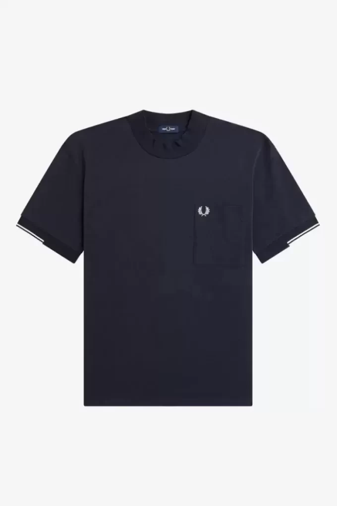 Herr-T-shirt med spetsad ärm Herr-T-shirt med spetsad ärm