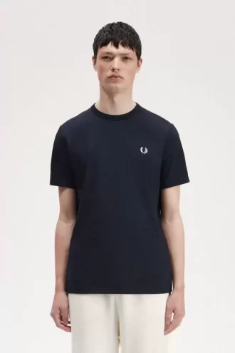 Herr-T-shirt med tejpdetalj