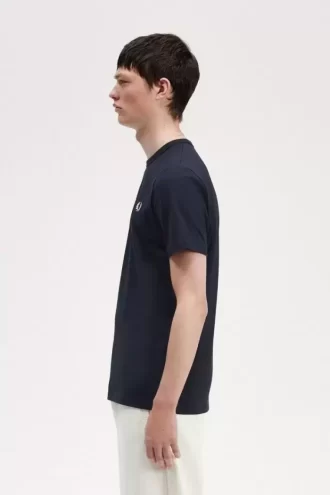 Herr-T-shirt med tejpdetalj
