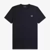 Herr-T-shirt med tejpdetalj Herr-T-shirt med tejpdetalj