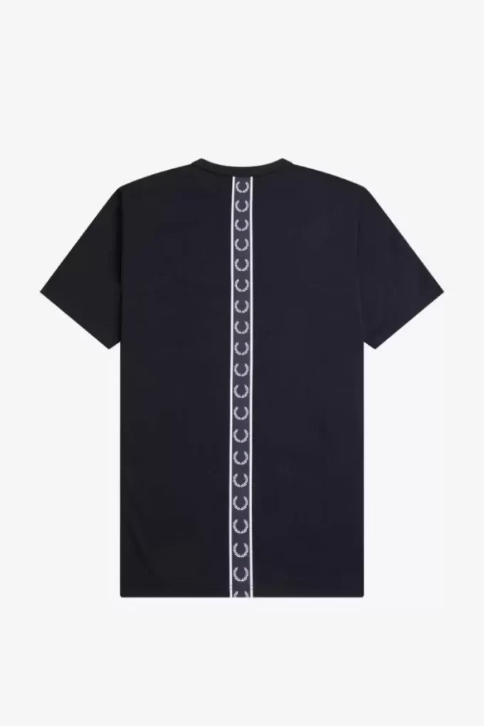 Herr-T-shirt med tejpdetalj Herr-T-shirt med tejpdetalj