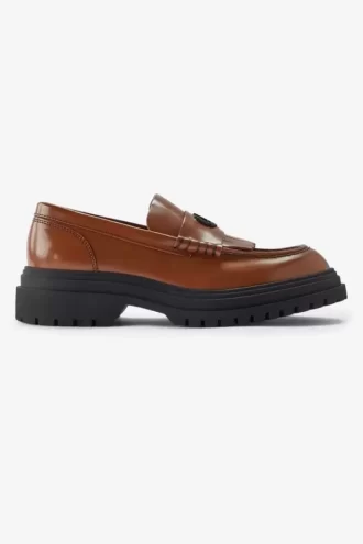 Herrloafers i läder