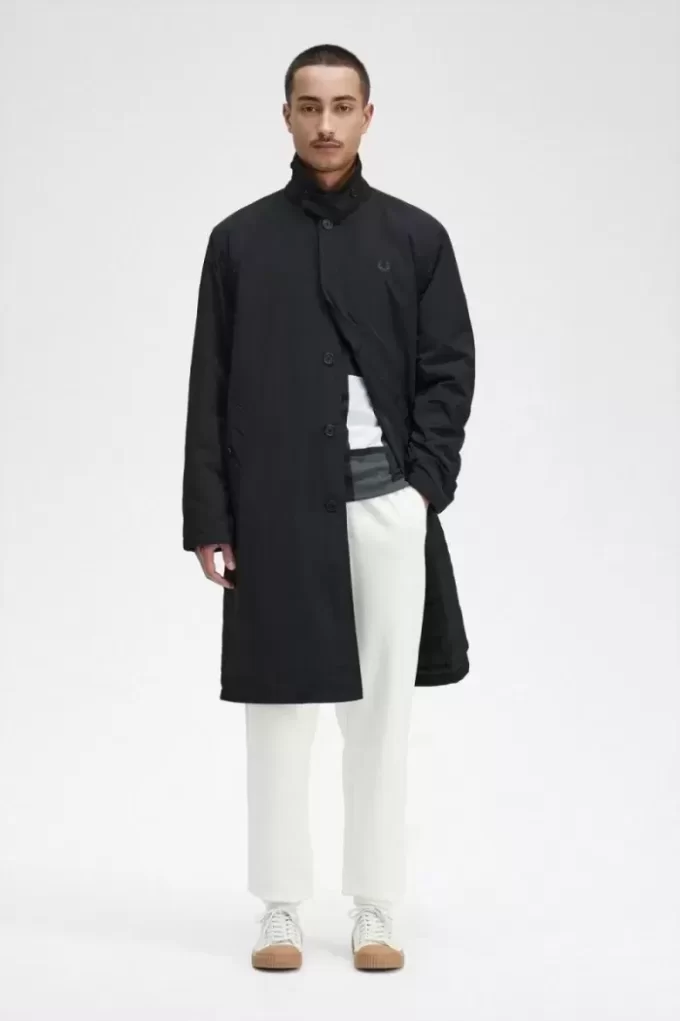 Herrparkas med knappar och Mac-logotyp Herrparkas med knappar och Mac-logotyp