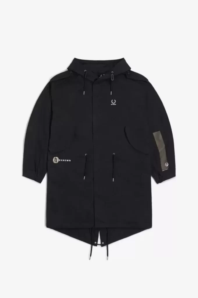 Herrparkas med tryckt lapp Herrparkas med tryckt lapp