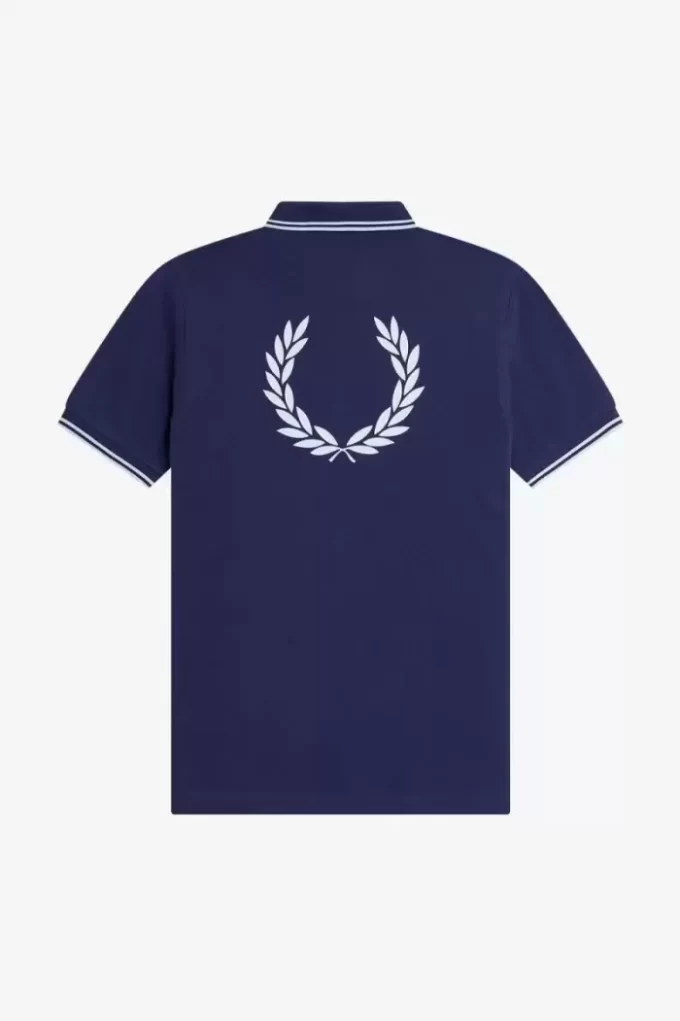 Herrpikétröja med grafisk design