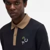 Herrpolo med kontrastkrage