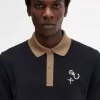 Herrpolo med kontrastkrage