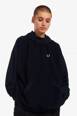 Hoodie med invändiga detaljer