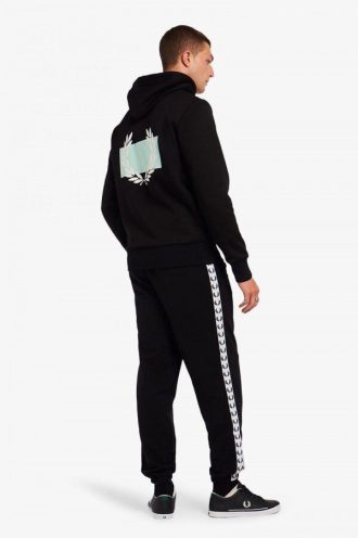 Hoodie med lagerkranstryck