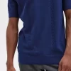 Kabelstickad Henley-skjorta för män Kabelstickad Henley-skjorta för män