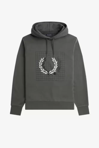 Laurel Wreath Grid herrtröjor med huva
