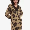 Leopardstickad damklänning Leopardstickad damklänning