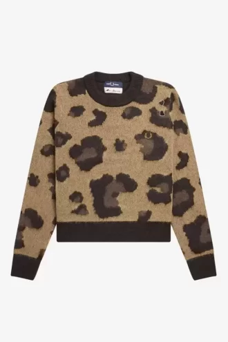 Leopardtröja för kvinnor
