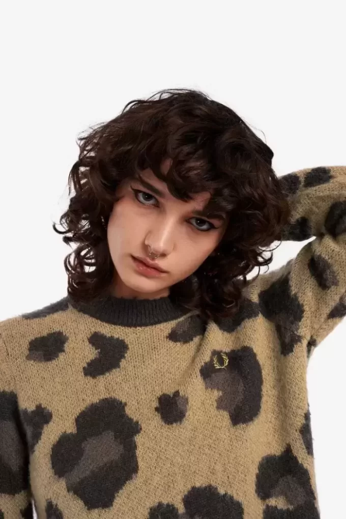 Leopardtröja för kvinnor Leopardtröja för kvinnor