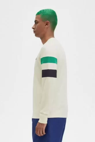Långärmad herr-T-shirt med paneler