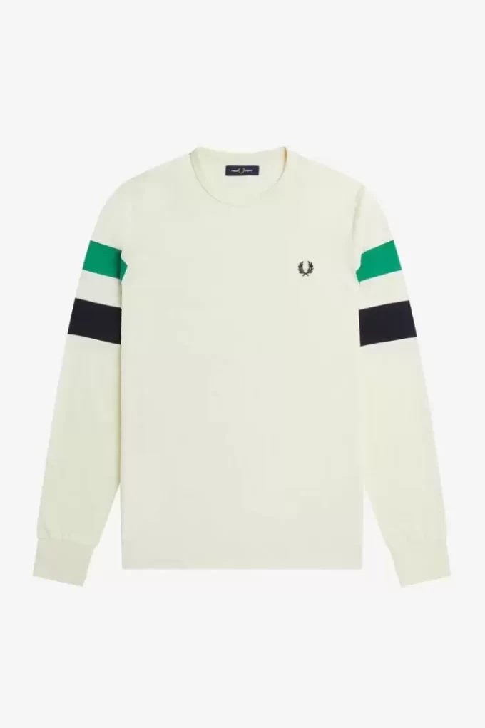 Långärmad herr-T-shirt med paneler Långärmad herr-T-shirt med paneler