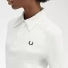 Långärmad ribbad pikétröja för kvinnor Långärmad ribbad pikétröja för kvinnor
