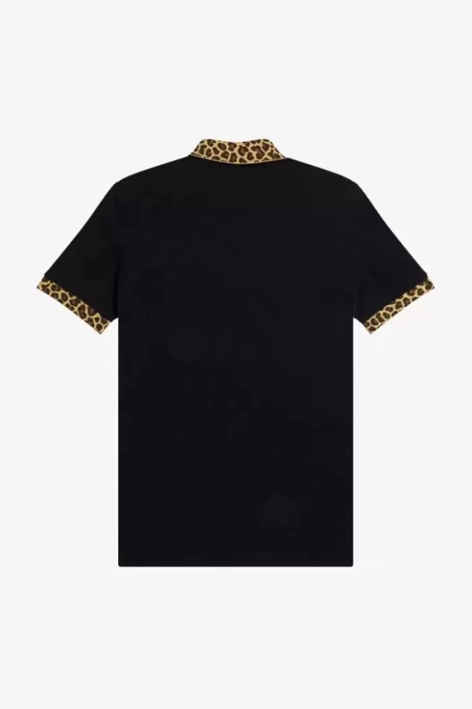 Noongoons leopardmönstrad pikétröja för män Noongoons leopardmönstrad pikétröja för män
