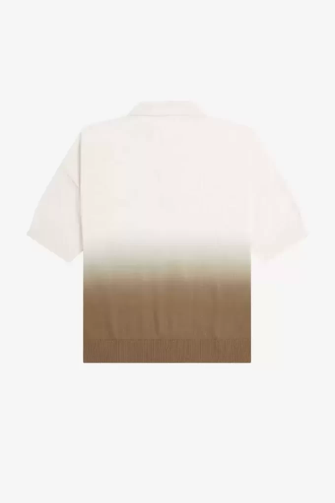 Ombre Stickad Damskjorta Ombre Stickad Damskjorta