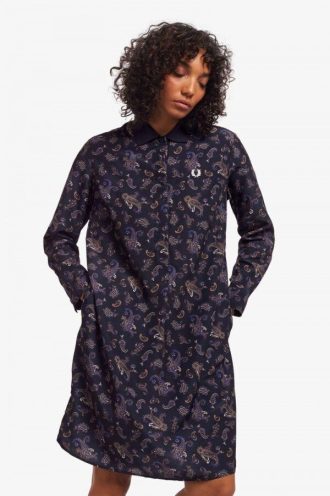 Paisleymönstrad skjortklänning