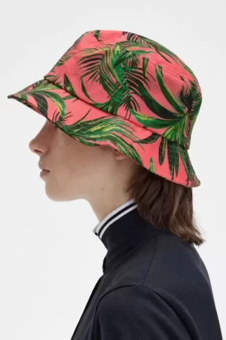 Palm Print Bucket Hattar för Dam