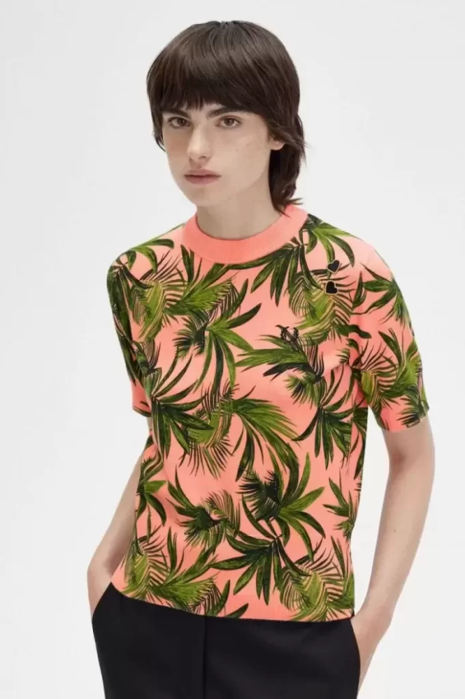 Palmtryckt damtröja