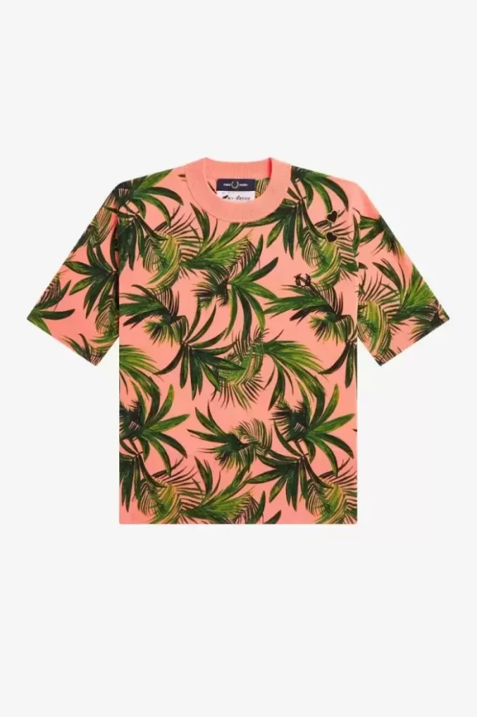 Palmtryckt damtröja