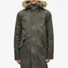 Parka med dragkedja och foder för män Parka med dragkedja och foder för män