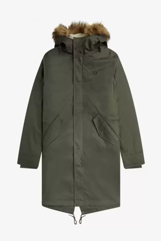 Parka med dragkedja och foder för män Parka med dragkedja och foder för män