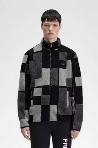 Pixel Borg fleece herrtröjor
