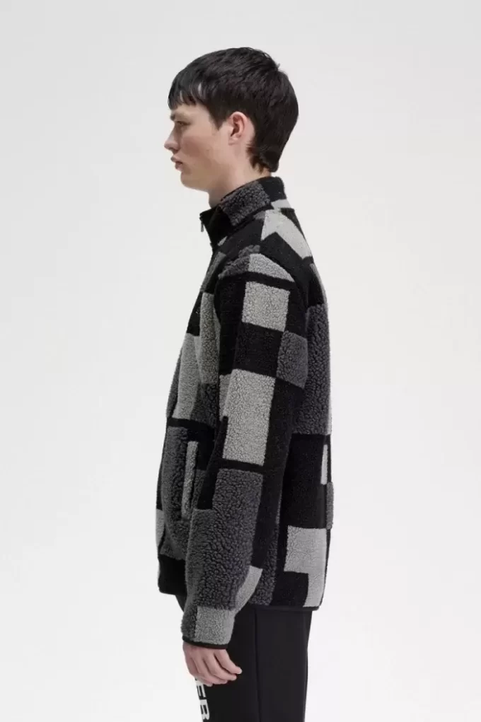 Pixel Borg fleece herrtröjor
