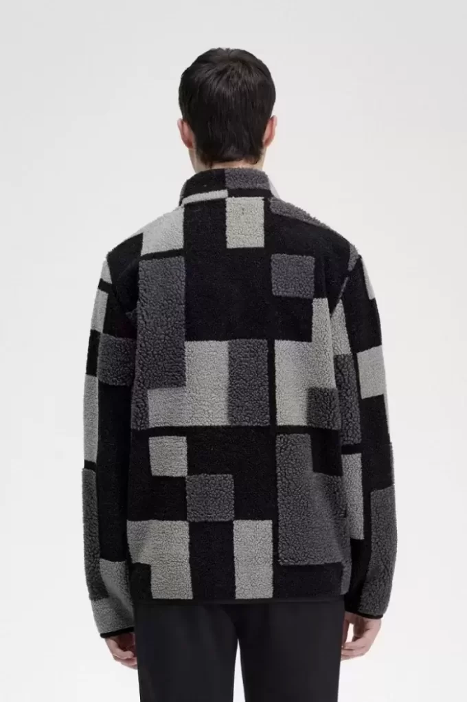 Pixel Borg fleece herrtröjor