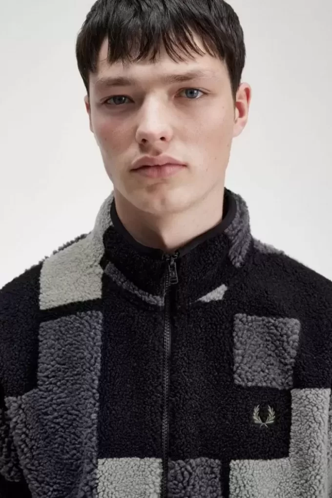 Pixel Borg fleece herrtröjor