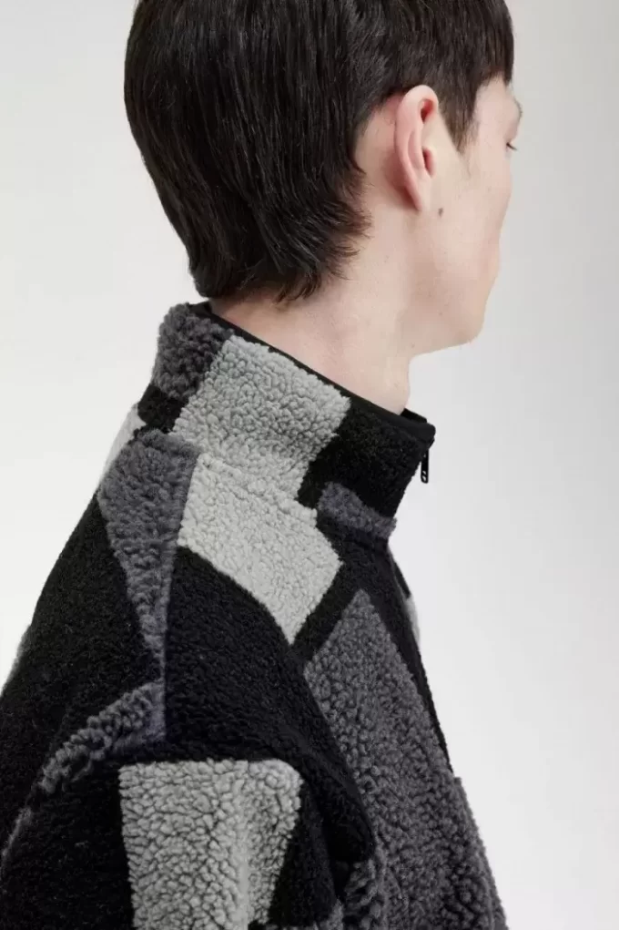 Pixel Borg fleece herrtröjor
