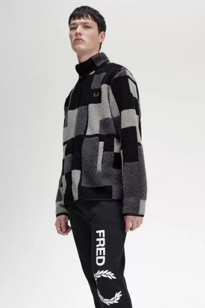 Pixel Borg fleece herrtröjor