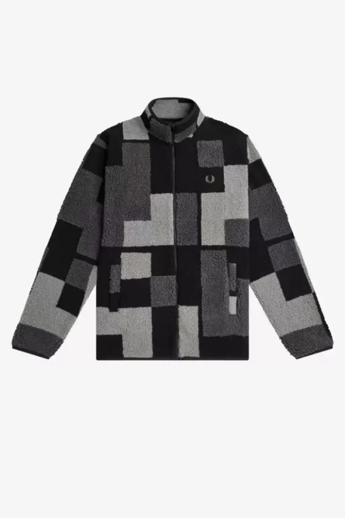 Pixel Borg fleece herrtröjor