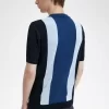 Randig finstickad herr-T-shirt Randig finstickad herr-T-shirt