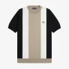 Randig finstickad herr-T-shirt Randig finstickad herr-T-shirt