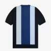 Randig finstickad herr-T-shirt Randig finstickad herr-T-shirt