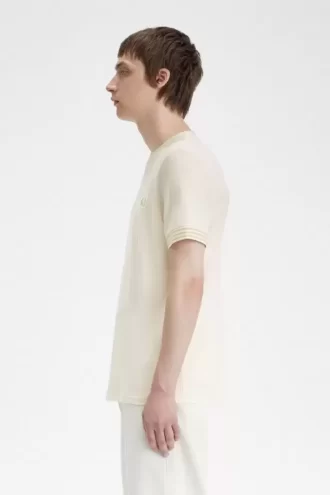 Randig manschett-t-shirt för män