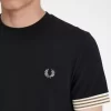 Randig manschett-t-shirt för män Randig manschett-t-shirt för män