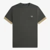 Randig manschett-t-shirt för män Randig manschett-t-shirt för män