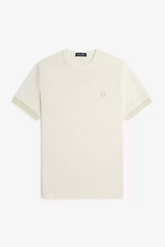 Randig manschett-t-shirt för män Randig manschett-t-shirt för män