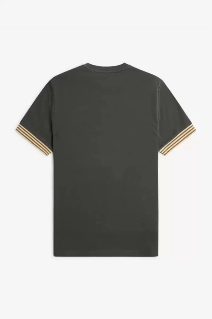Randig manschett-t-shirt för män Randig manschett-t-shirt för män