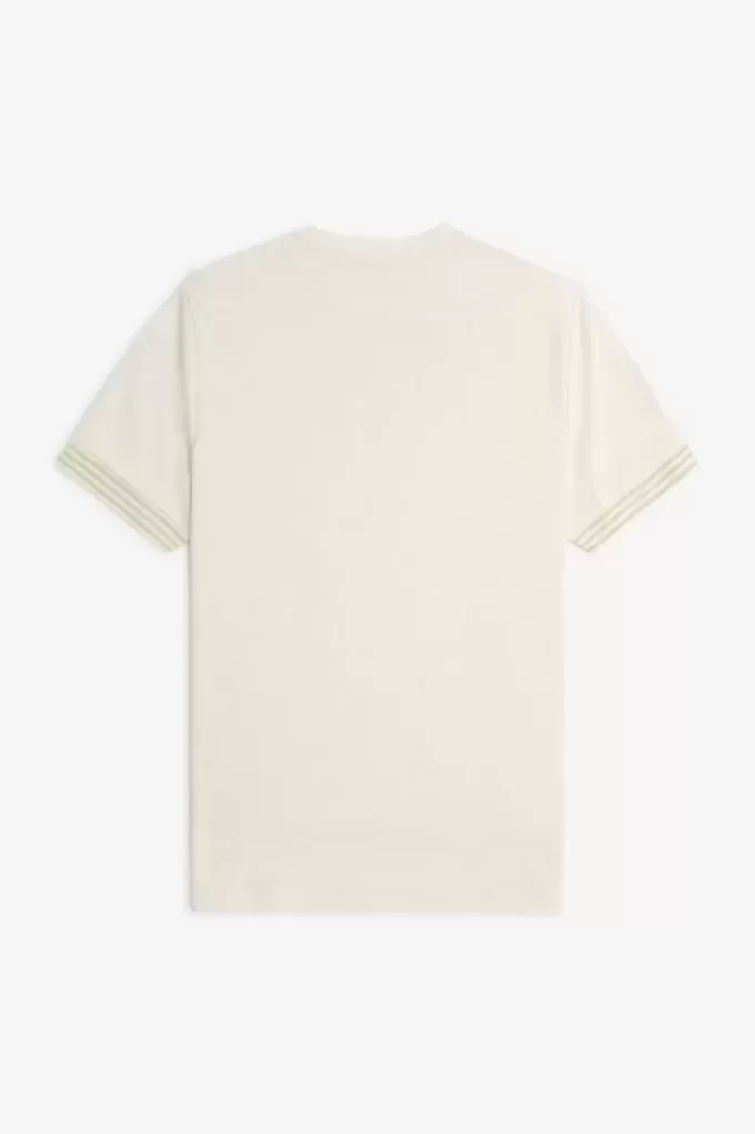 Randig manschett-t-shirt för män Randig manschett-t-shirt för män