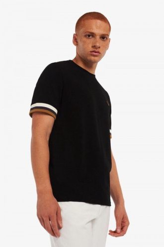 Randiga Piqué-t-shirts med manschett