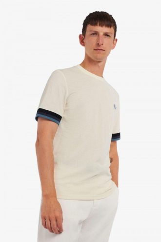 Randiga Piqué-t-shirts med manschett