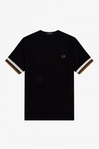 Randiga Piqué-t-shirts med manschett